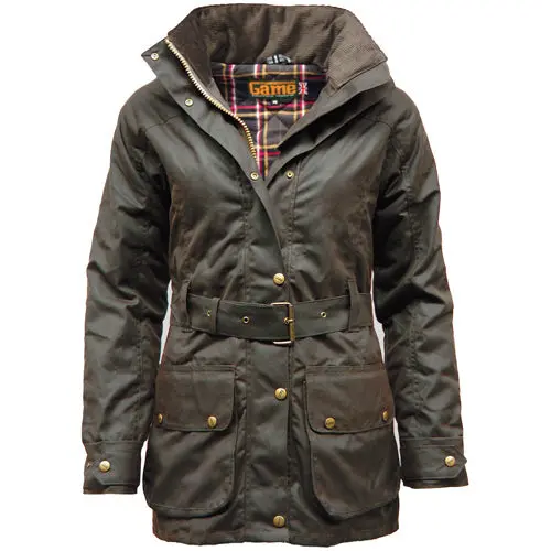 Womans Padded Antique Waxed Jacket