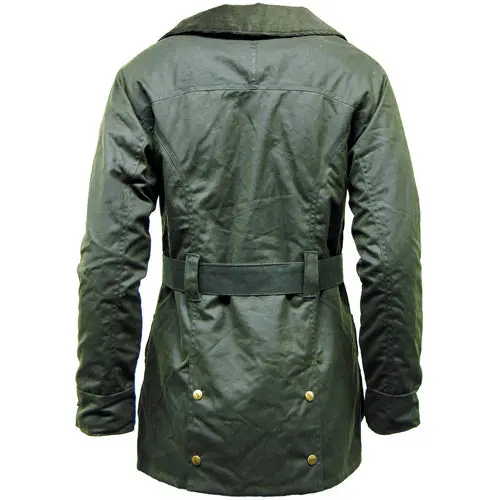 Womans Padded Antique Waxed Jacket - Image 4
