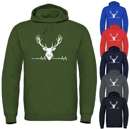 "Stag ECG" Printed Hoodie for Comfort and Style - Image 2
