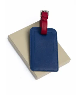 soft leather colourful luggage tags