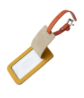 soft leather colourful luggage tags