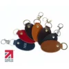 english hide leather keyring showing 7 COLOURED LEATHERS
