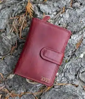 Women’s Leather Wallet – Handmade RFID Blocking Purse | Personalised Gift for Her | Vintage Style Oiled Leather Wallet by Wombat Leather