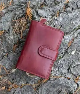 Women’s Leather Wallet – Handmade RFID Blocking Purse | Personalised Gift for Her | Vintage Style Oiled Leather Wallet by Wombat Leather