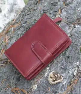 Women’s Leather Wallet – Handmade RFID Blocking Purse | Personalised Gift for Her | Vintage Style Oiled Leather Wallet by Wombat Leather