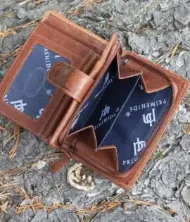 Wombat Artisan Women’s cognac Leather Wallet. personalised ladies purse