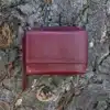 Vintage Purse: The Wombat Artisan Range Women’s Leather Purse – a timeless blend of luxury, durability, and elegance. Bordeaux trifold wallet RFID safe