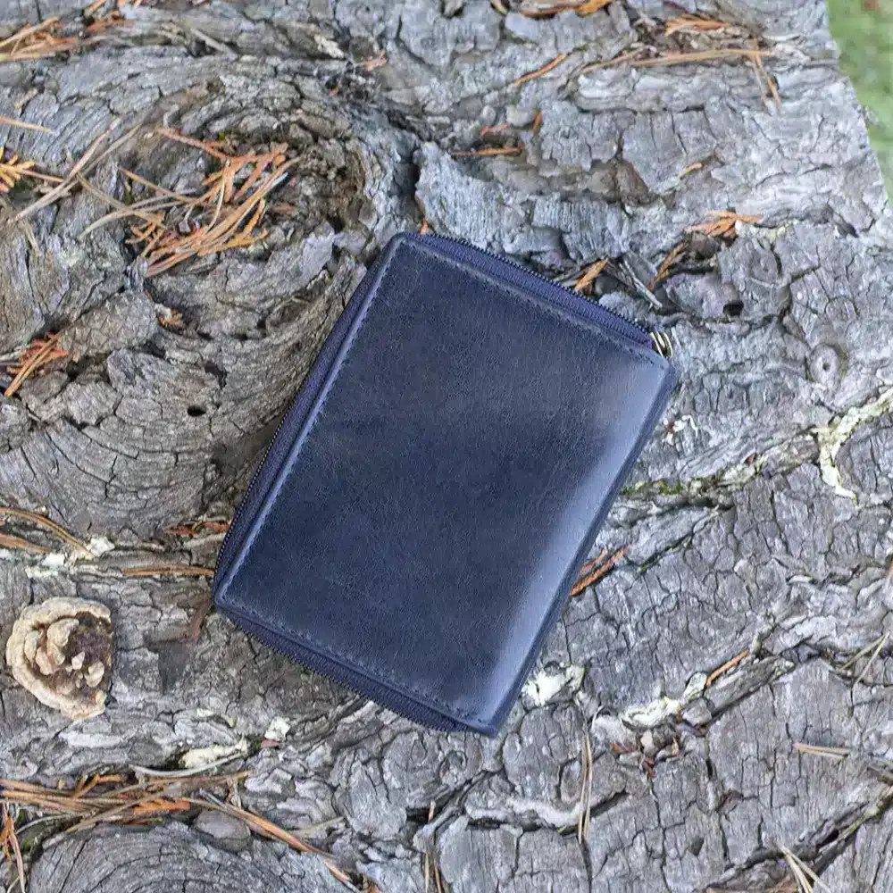 Women’s Leather Wallet – Handmade RFID Blocking Purse | Personalised Gift for Her | Vintage Style Oiled Leather Wallet by Wombat Leather