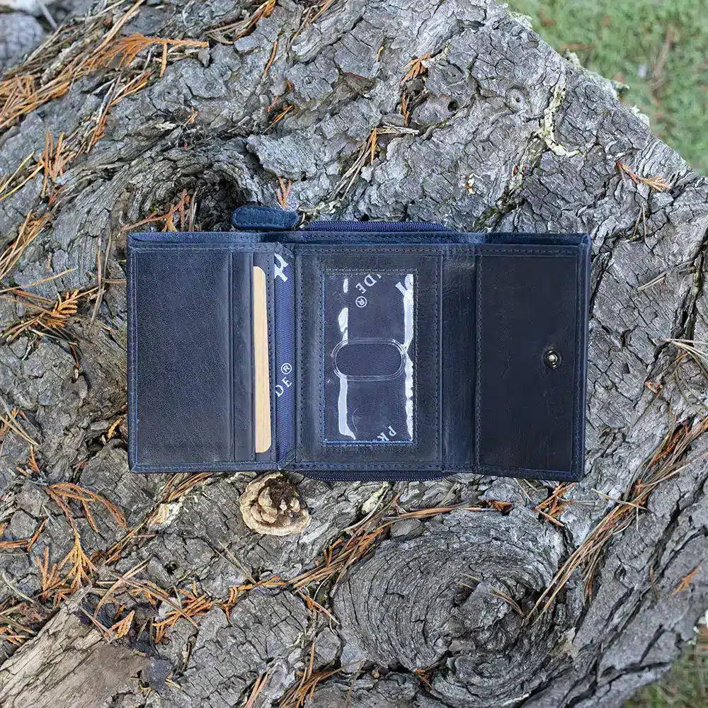 Women’s Leather Wallet – Handmade RFID Blocking Purse | Personalised Gift for Her | Vintage Style Oiled Leather Wallet by Wombat Leather