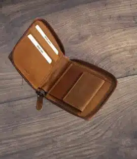 Made from premium oiled leather, this wallet blends rugged durability with timeless sophistication. It’s designed for the man who values style, practicality, and individuality — complete with optional personalization to make it truly his own.