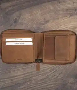 Made from premium oiled leather, this wallet blends rugged durability with timeless sophistication. It’s designed for the man who values style, practicality, and individuality — complete with optional personalization to make it truly his own.