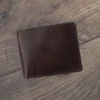 Luxury Brown Italian Leather Wallet | Slim Minimalist RFID Card Holder | Personalized Gift for Him