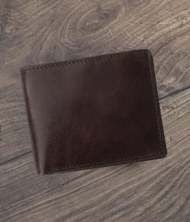 Luxury Brown Italian Leather Wallet | Slim Minimalist RFID Card Holder | Personalized Gift for Him