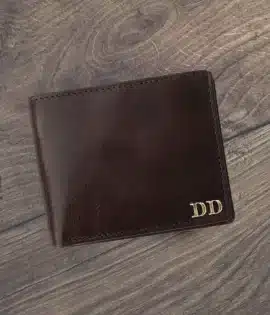 Luxury Brown Italian Leather Wallet | Slim Minimalist RFID Card Holder | Personalized Gift for Him