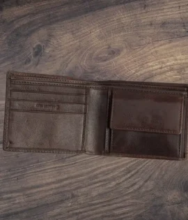 Slim RFID leather wallet for men, handcrafted from Italian full-grain leather. Personalize it for the perfect everyday gift.
