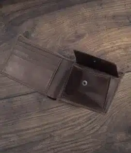 Slim RFID leather wallet for men, handcrafted from Italian full-grain leather. Personalize it for the perfect everyday gift.
