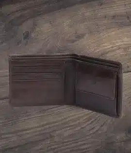 Slim RFID leather wallet for men, handcrafted from Italian full-grain leather. Personalize it for the perfect everyday gift.