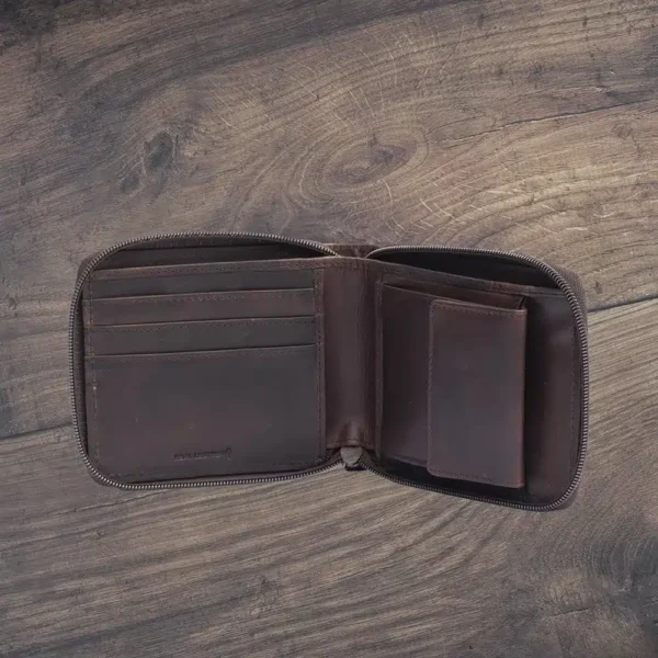 Men's Zip-Around Leather Wallet | RFID Travel Wallet - Wombat Leather