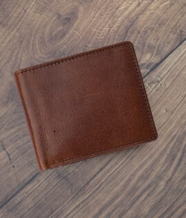 brown italian oiled leather wallet from wombat outdoor - personalised