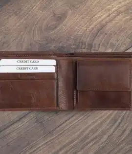 brown italian oiled leather wallet from wombat outdoor - personalised