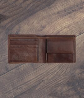 brown italian oiled leather wallet from wombat outdoor - personalised