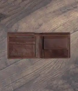 brown italian oiled leather wallet from wombat outdoor - personalised