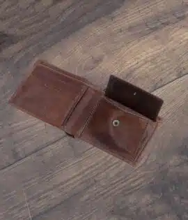 brown italian oiled leather wallet from wombat outdoor - personalised