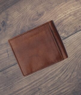 brown italian oiled leather wallet from wombat outdoor - personalised