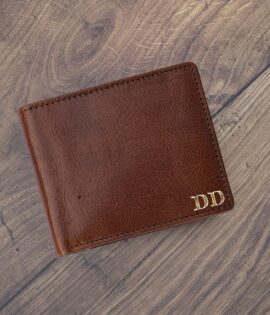 brown italian oiled leather wallet from wombat outdoor - personalised