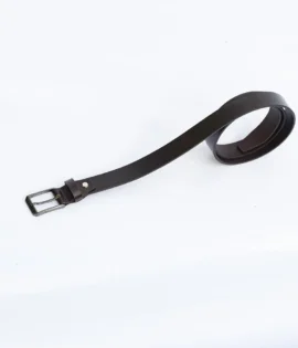 mens thick dark brown leather belt