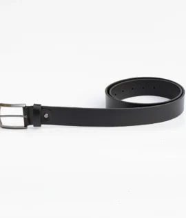 mens thick matt black leather belt