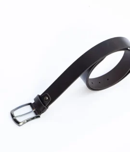 mens thick dark brown leather belt