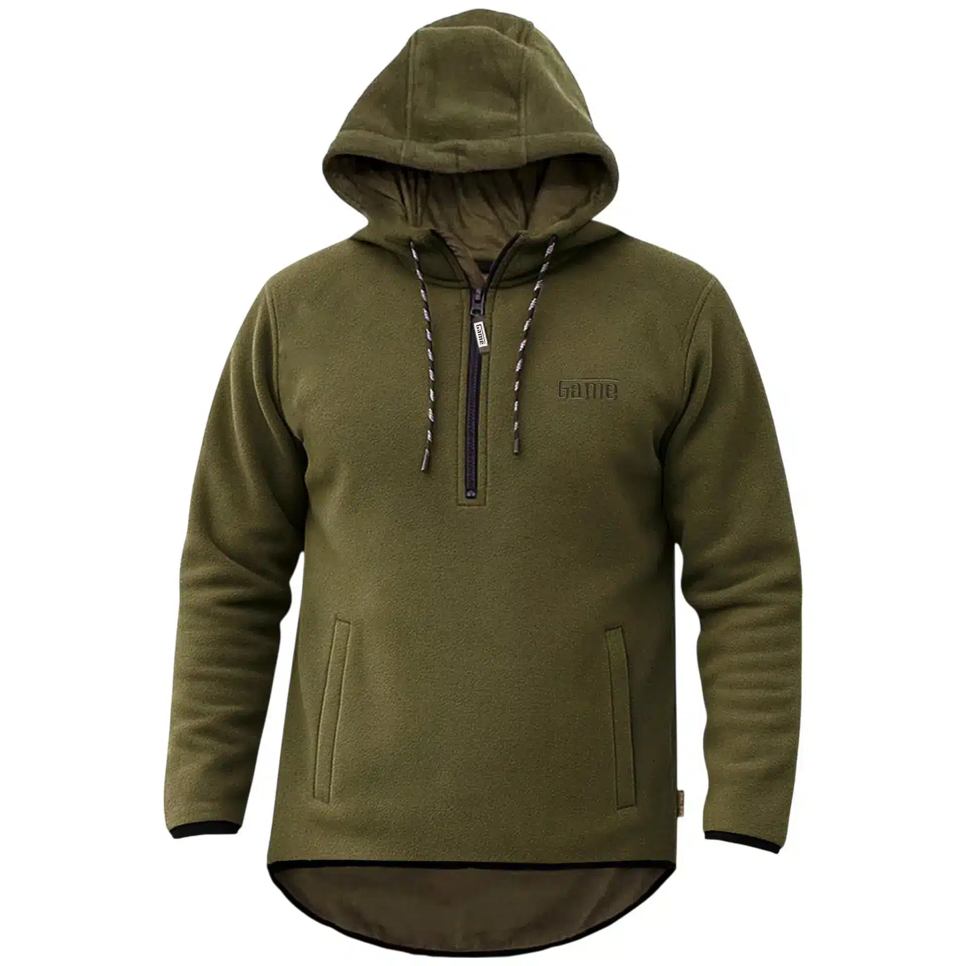 Mens Alpine Fleece 1/4 Zip Curved Hoodie - Image 3