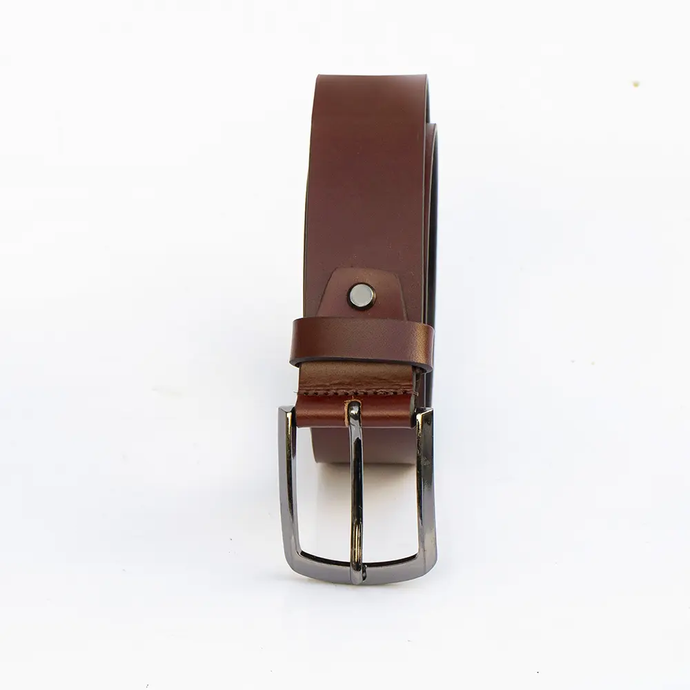 mens thick tan leather belt