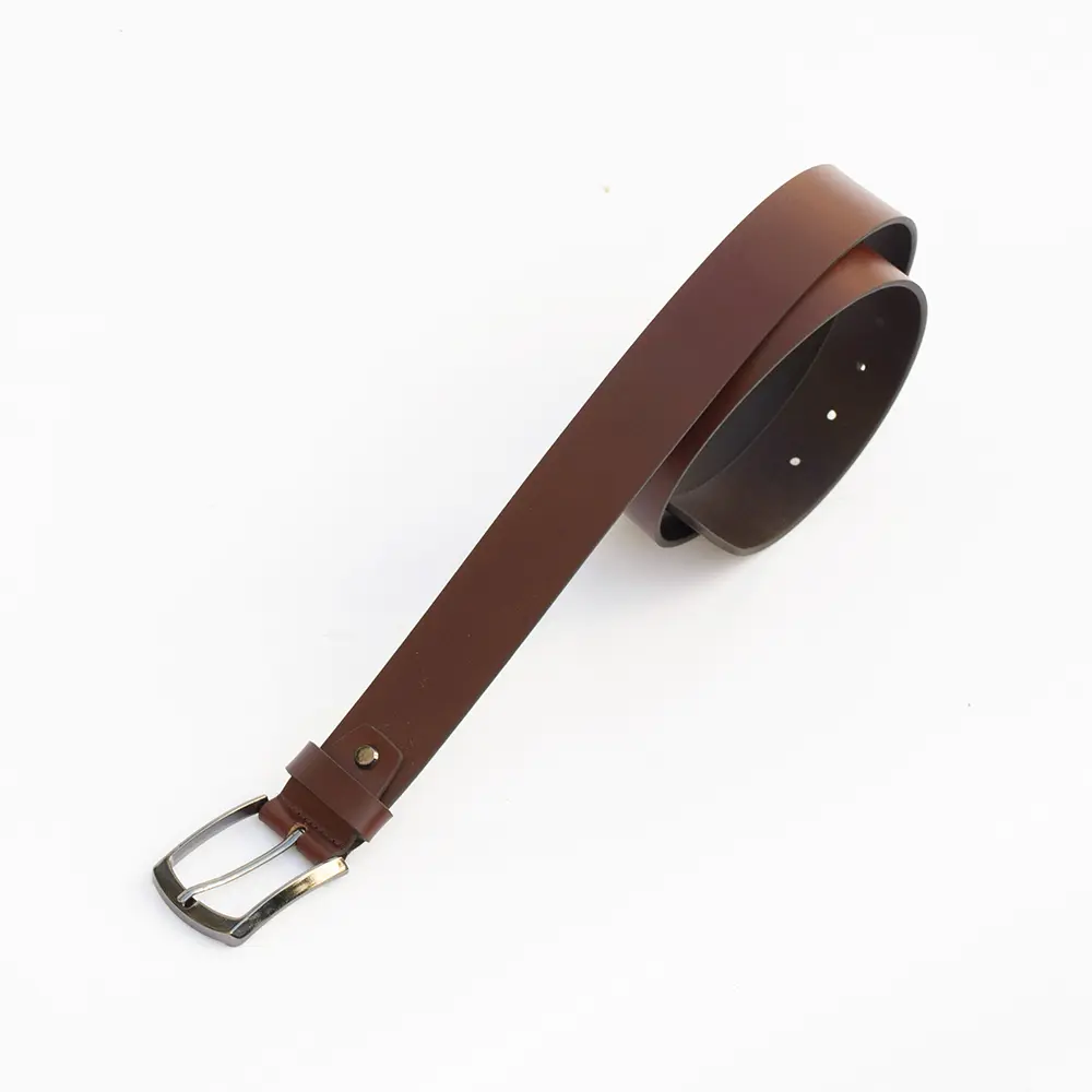 mens thick tan leather belt