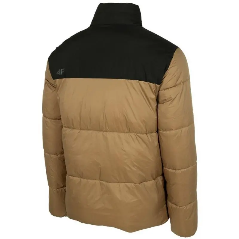 Men's Light Brown Quilted Jacket - Image 2