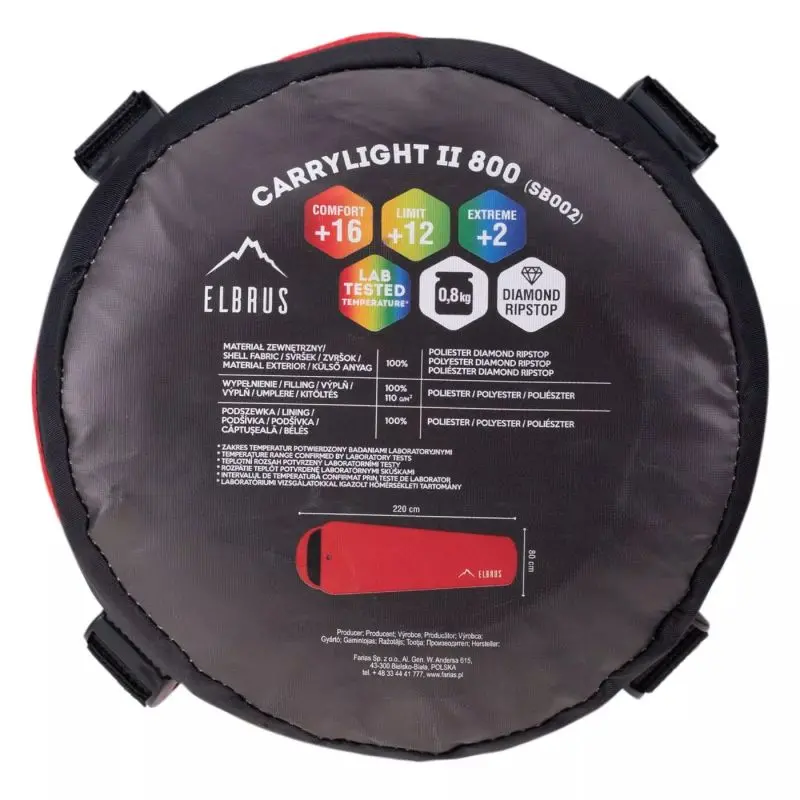 Elbrus Carrylight II 800 Sleeping Bag - Lightweight, Compact All Seasons - Image 4