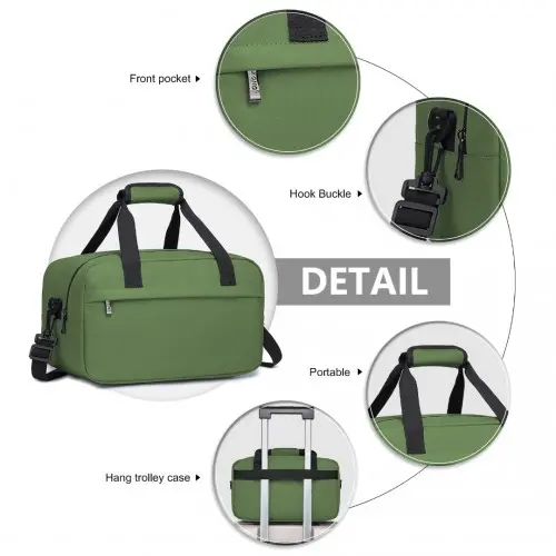 Kono Lightweight Multi Purpose Sports Travel Duffel Bag - Green - Image 4