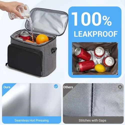 Kono Insulated Lunch Bag-Water-Resistant 4-Layer Food Containe - Image 8