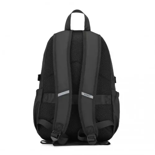Kono Urban Water-Resistant Backpack - Black - Image 3