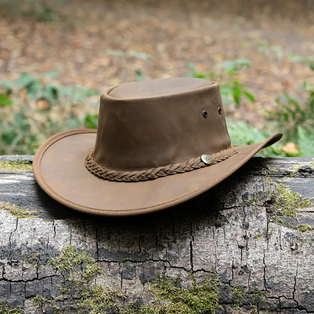 The Drifter Foldable Brown Leather Hat