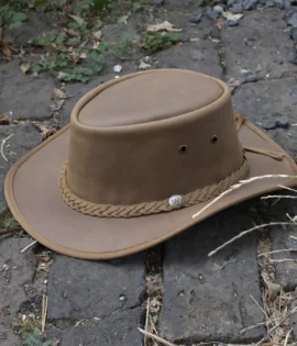 The Drifter Foldable Brown Leather Hat