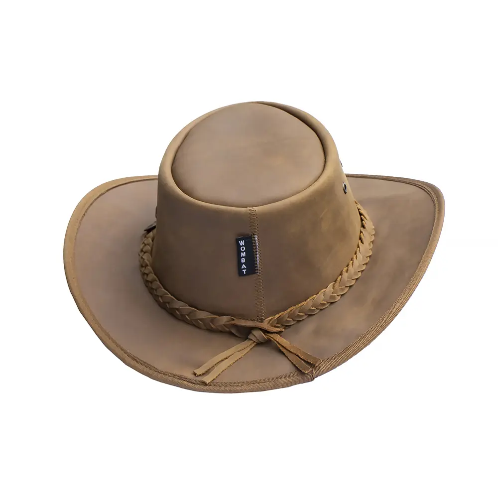 The Drifter Foldable Brown Leather Hat - Image 5