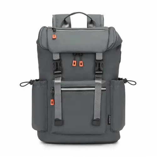Kono Advanced Leisure Backpack – Grey - USB Charging - Image 2