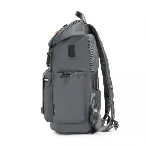Kono Advanced Leisure Backpack – Grey - USB Charging - Image 3