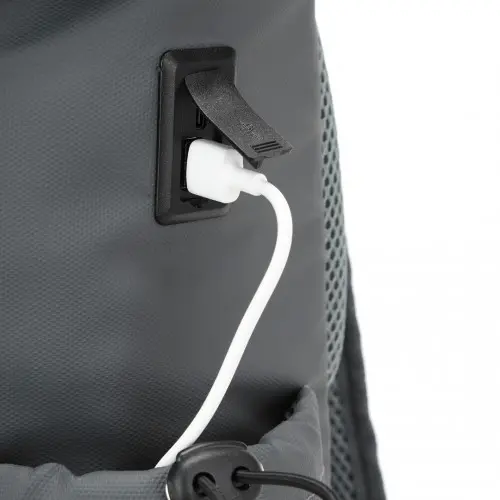 Kono Advanced Leisure Backpack – Grey - USB Charging - Image 8
