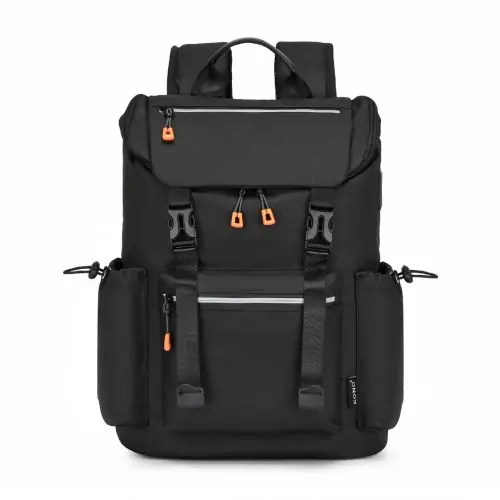 Kono Advanced Leisure Backpack – Black - USB Port - Image 2