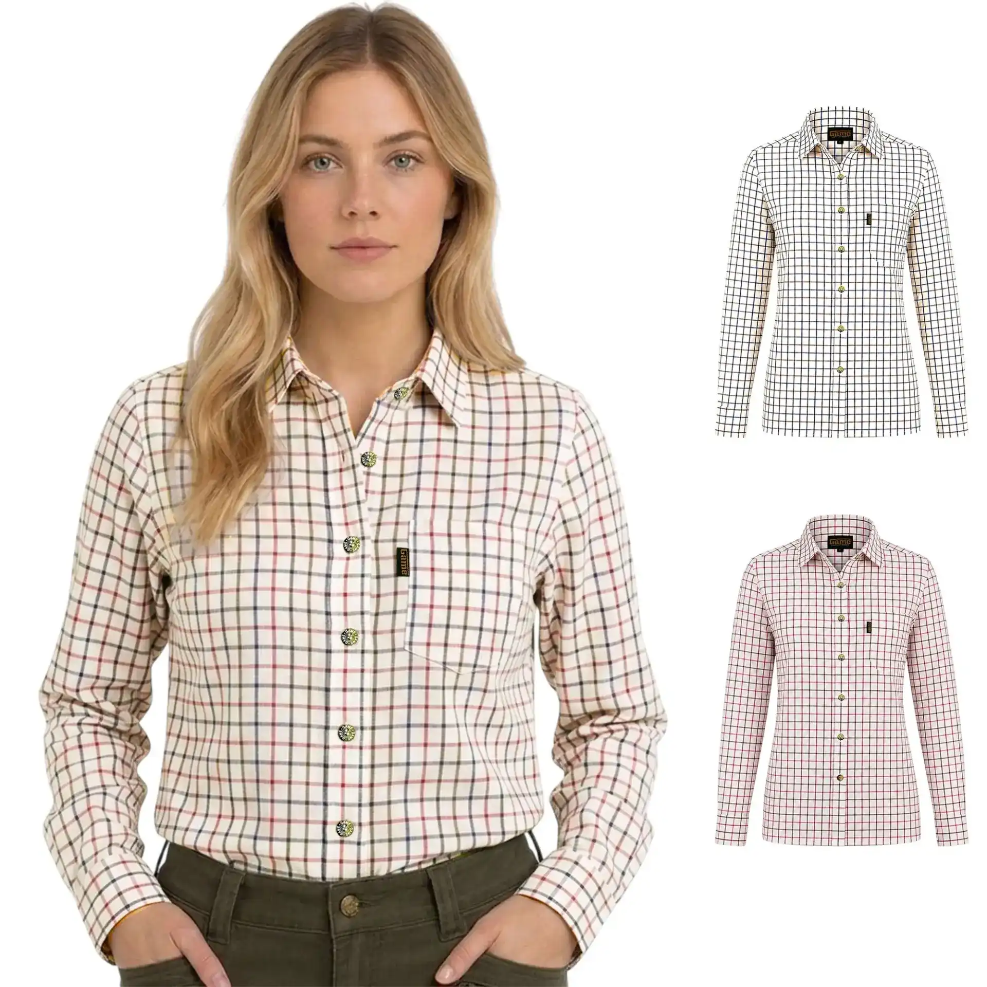 Womens tattersall Shirt - Image 2