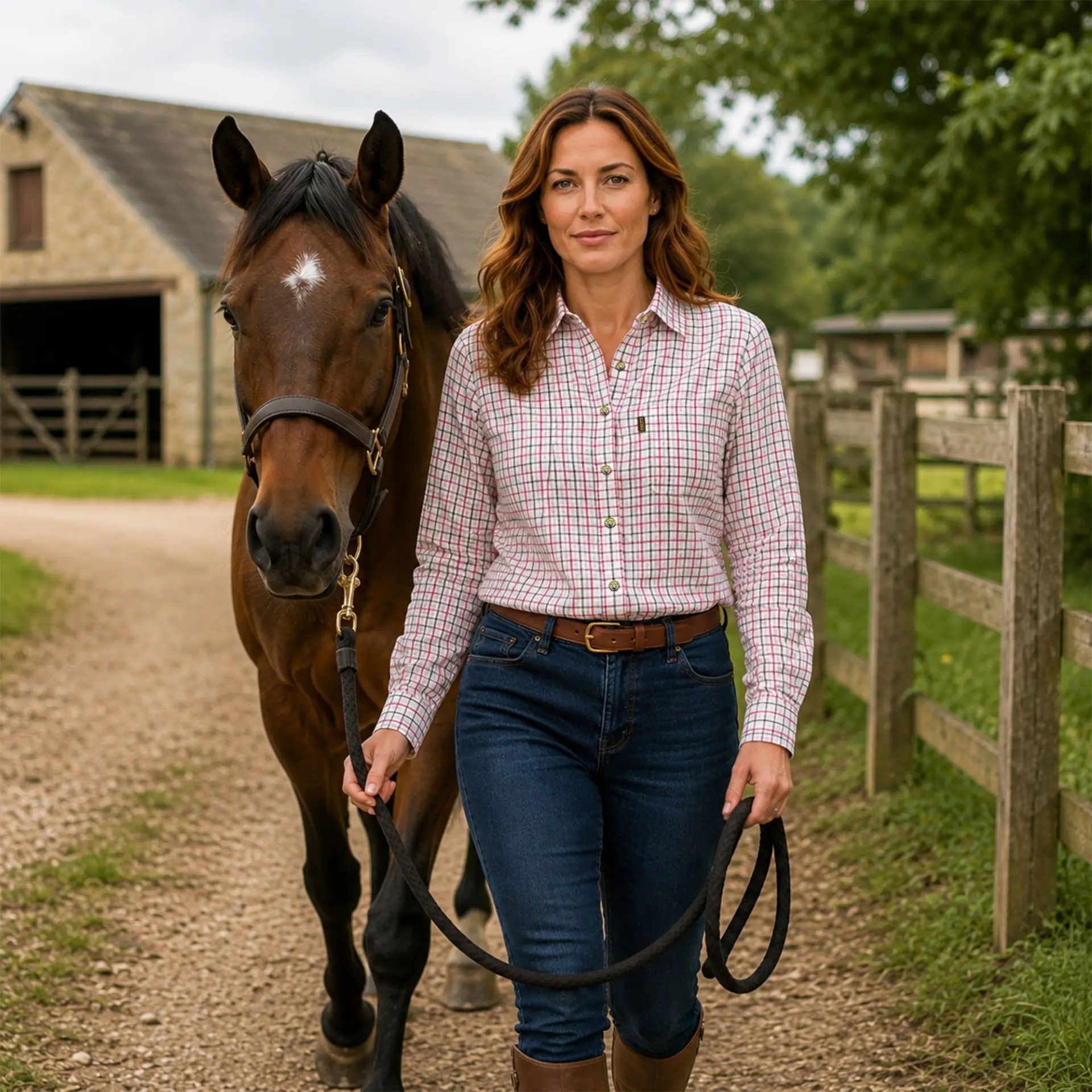 Womens tattersall Shirt - Image 4